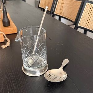 Match Mixing Glass Strainer and Stirrer Set